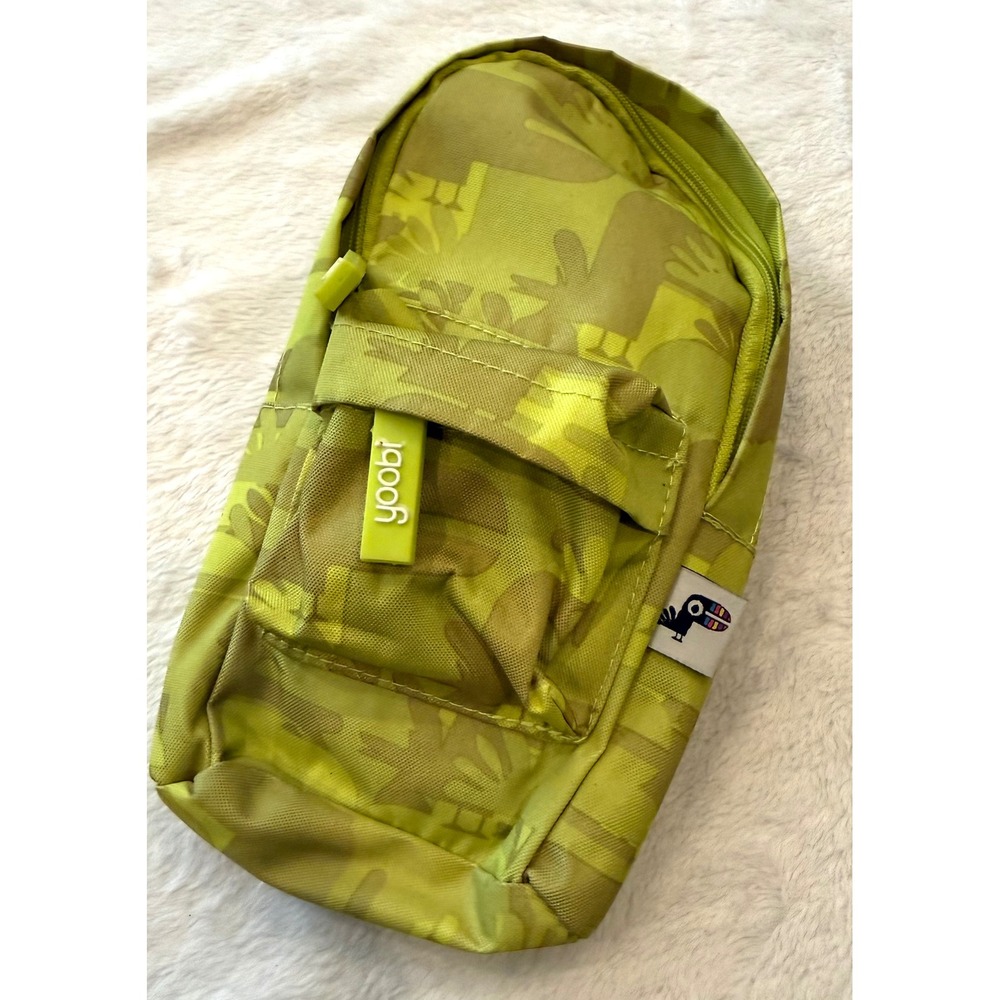 Yoobi Lime Green Camo Sling Bag Mini Backpack Crossbody Toucan Print Messenger
